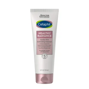 Cetaphil Healthy Radiance Gentle Exfoliating PHA Cleanser 124ml – Mild Brightening Face Wash for Sensitive Skin