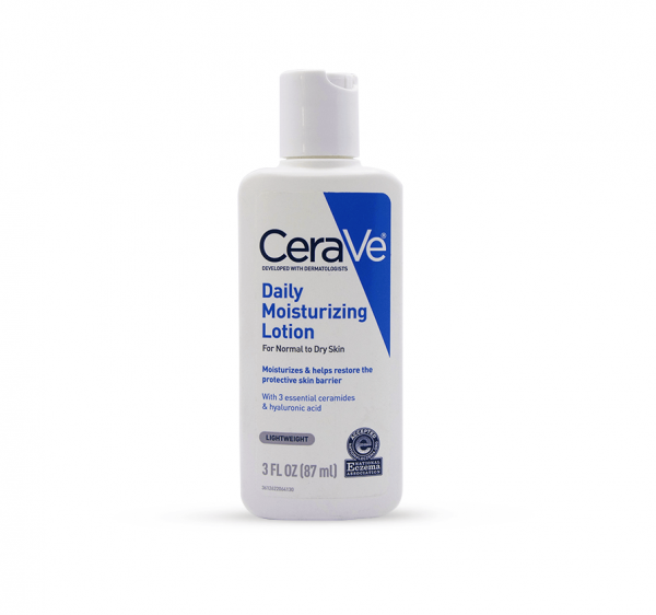 CeraVe Daily Moisturizing Lotion 87ml (For Normal to Dry Skin) – Lightweight 24H Hydration with Ceramides & Hyaluronic Acid