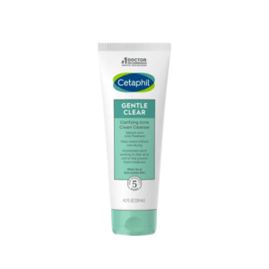 Cetaphil Gentle Clear Clarifying Acne Cream Cleanser 124ml – Mild Face Wash for Acne-Prone Skin