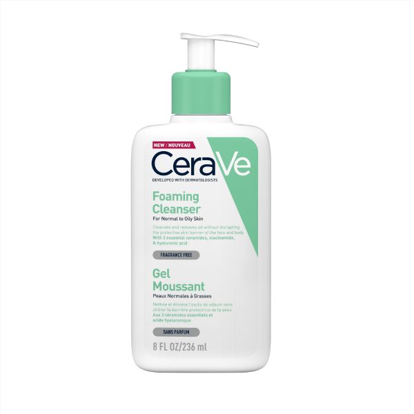 CeraVe Foaming Cleanser 236ml – Gentle Foaming Cleanser for Normal to Oily Skin