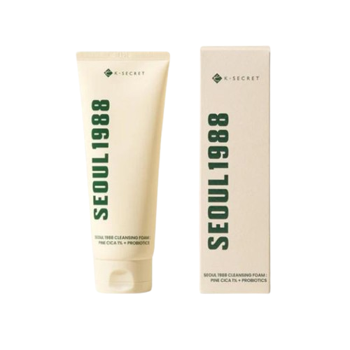 KSecret Seoul 1988 Cleansing Foam: Pine Cica 1% + Probiotics 150ml – Soothing & Hydrating Cleanser
