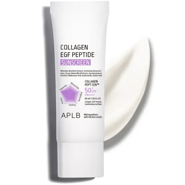 APLB Collagen EGF Peptide Sunscreen 40ml – Hydrating & Anti-Aging Sun Protection