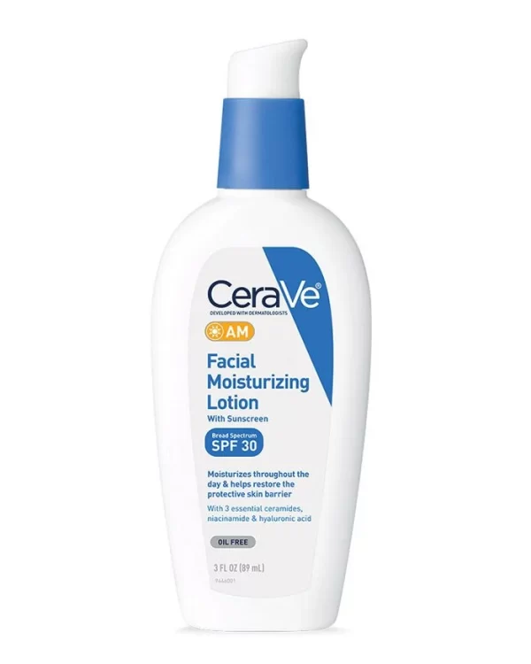 CeraVe AM Facial Moisturizing Lotion with Sunscreen SPF 30 – 89ml – Hydrating Sun Protection