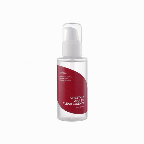Isntree Chestnut AHA 8% Clear Essence 100ml – Gentle Exfoliating & Brightening Essence