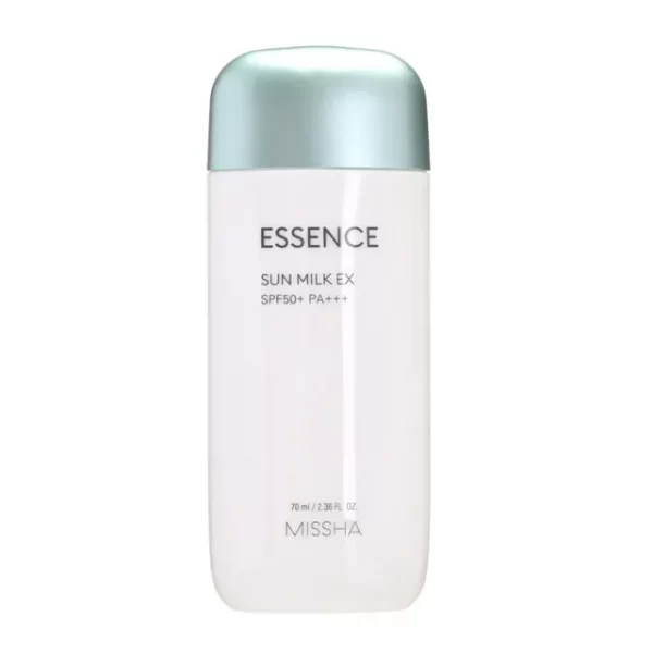 Missha All Around Safe Block Essence Sun Milk EX SPF50+/PA+++ 70ml – Lightweight Sun Protection & Moisturizing Essence