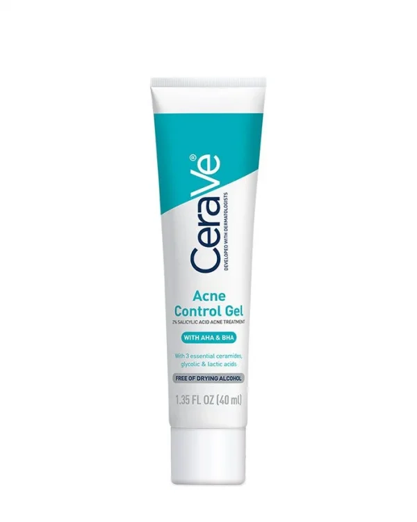 CeraVe Acne Control Gel 40ml – Salicylic Acid Acne Treatment with AHA & BHA