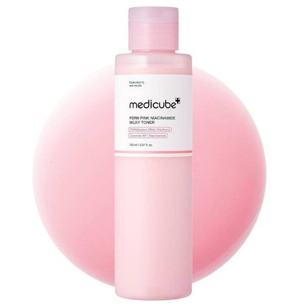 MEDICUBE PDRN Pink Niacinamide Milky Toner 150ml – Brightening, Hydrating & Soothing Toner