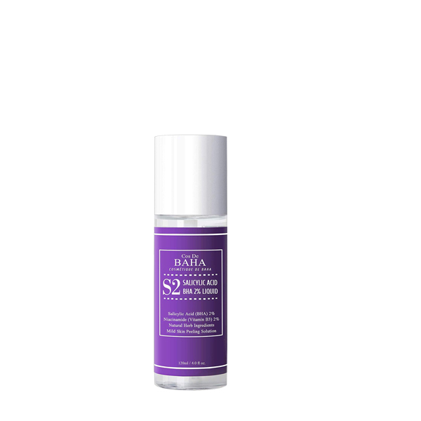 Cos De BAHA Salicylic Acid BHA 2% Liquid with Niacinamide 2% 120ml (S2) – Pore Clarifying & Acne-Control Liquid