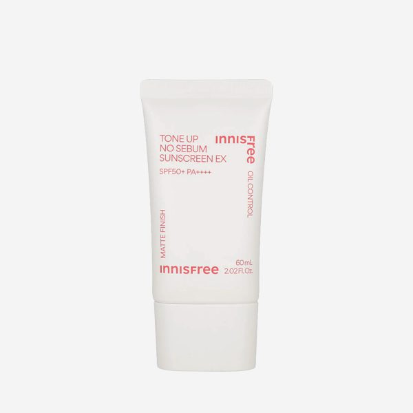Innisfree Tone-Up No Sebum Sunscreen 60ml – Oil-Control & Brightening SPF50+ PA++++ Sunscreen