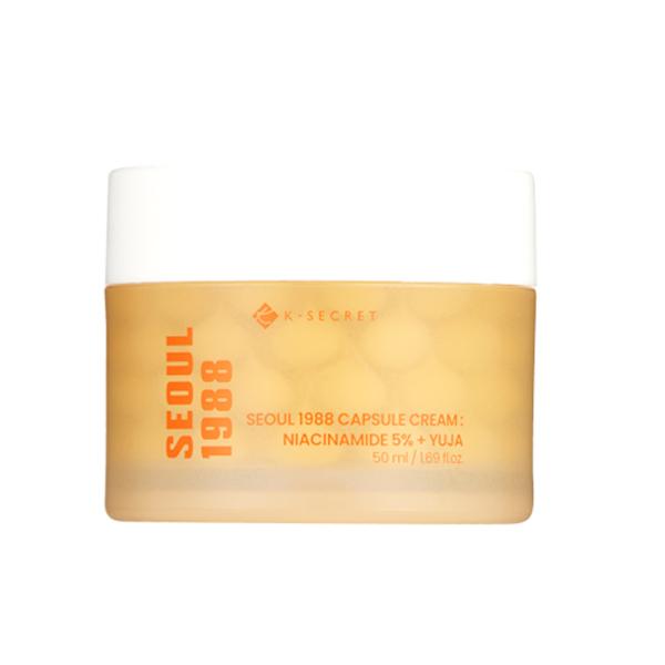 KSecret Seoul 1988 Capsule Cream: Niacinamide 5% + Yuja 50ml – Brightening & Barrier-Strengthening Cream