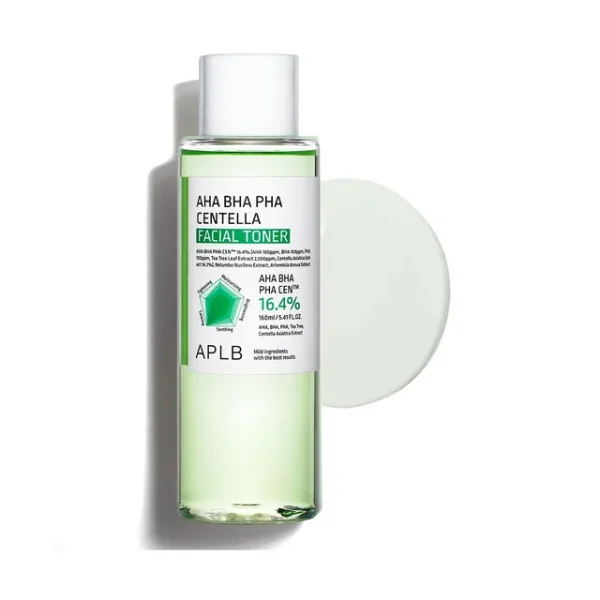 APLB AHA BHA PHA Centella Facial Toner 160ml – Exfoliating & Soothing Toner