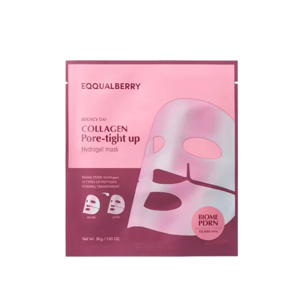 Eqqualberry Collagen Pore-tight Up Hydrogel Mask 30g – Pore-Refining & Firming Hydrogel Mask