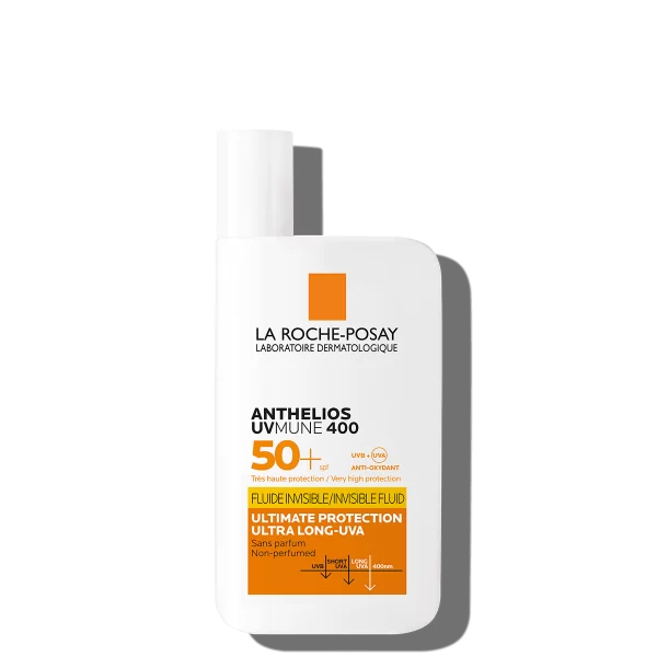 La Roche-Posay Anthelios UVMune 400 Invisible Fluid SPF 50+ 50ml – High-Protection Sun Cream