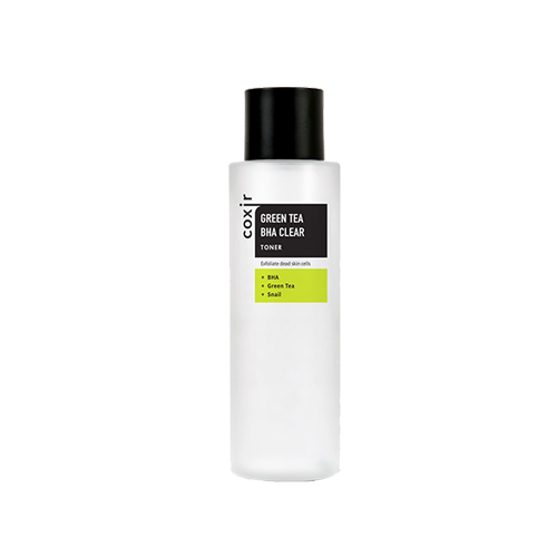 COXIR Green Tea BHA Clear Toner 150ml – Gentle Exfoliating & Acne Care Toner
