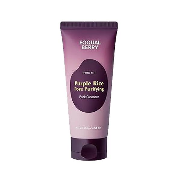 Eqqualberry Purple Rice Pore Purifying Pack Cleanser 130g – Deep Cleansing & Pore Purifying Face Cleanser