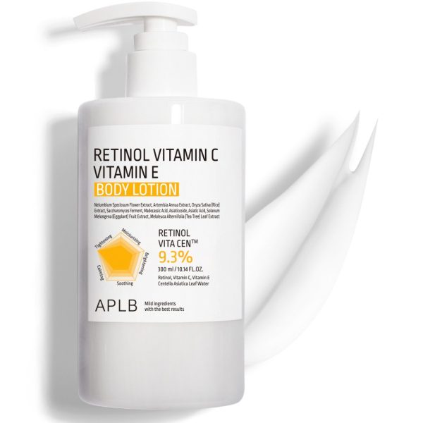 APLB Retinol Vitamin C Vitamin E Body Lotion 300ml – Brightening & Firming Body Moisturizer