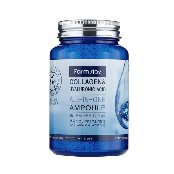 Farm Stay Collagen Hyaluronic Acid All-In One Ampoule 250ml – Hydrating & Firming All-In-One Ampoule
