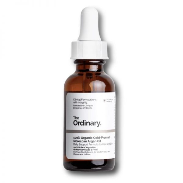 The Ordinary 100% Organic Cold-Pressed Moroccan Argan Oil 30ml – Nourishing Face & Hair Oil